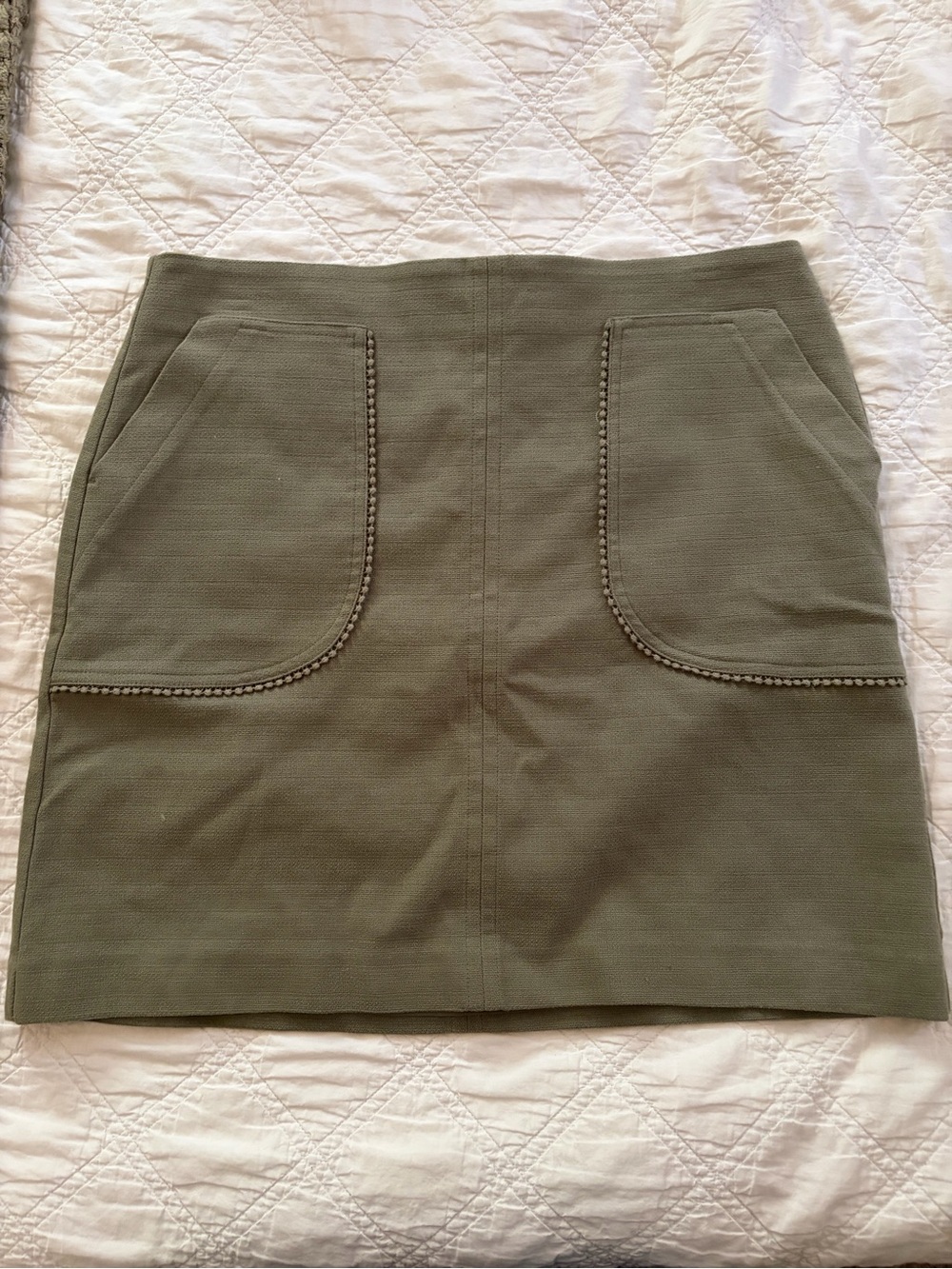 LOFT Olive Mini Skirt Size 12